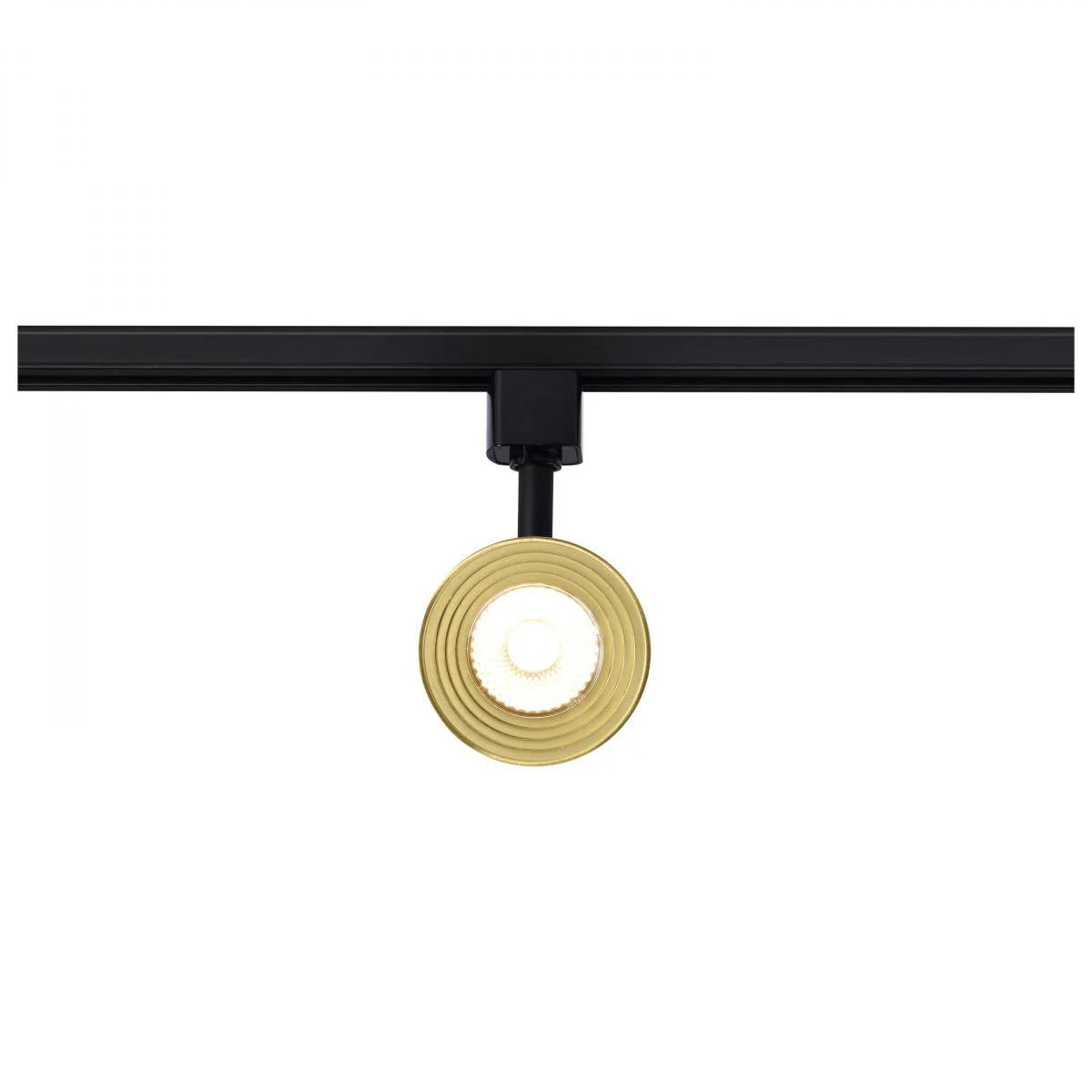 Matte Black and Brushed Brass Finish 12 Watt LED Cinch Track Head; 3000K - Image 4