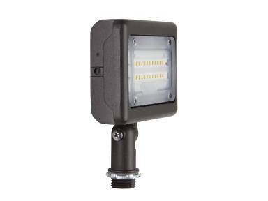 MAXLITE SLIM Flood 15W 120-277V, 5000K- Bronze, Knuckle 1/2" Threaded Mount