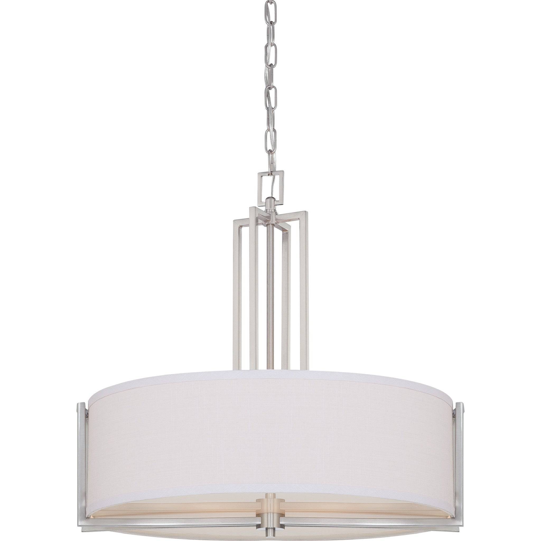 Nuvo 60/4756 Gemini Brushed Nickel Four Light Pendant