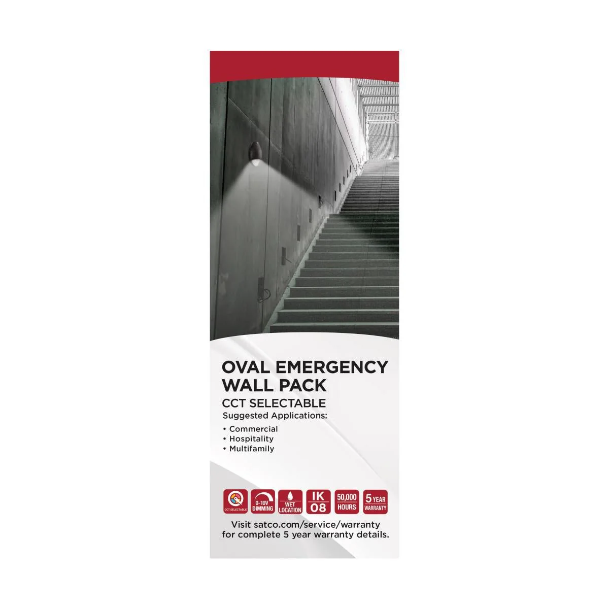 Oval Small Emergency Wall Pack; LED; CCT Selectable; Photocell; Bronze Finish - Image 4