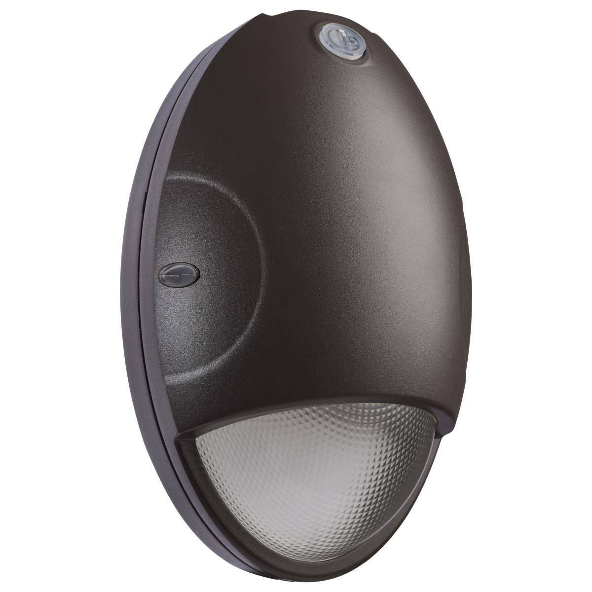 Oval Small Emergency Wall Pack; LED; CCT Selectable; Photocell; Bronze Finish - Image 5