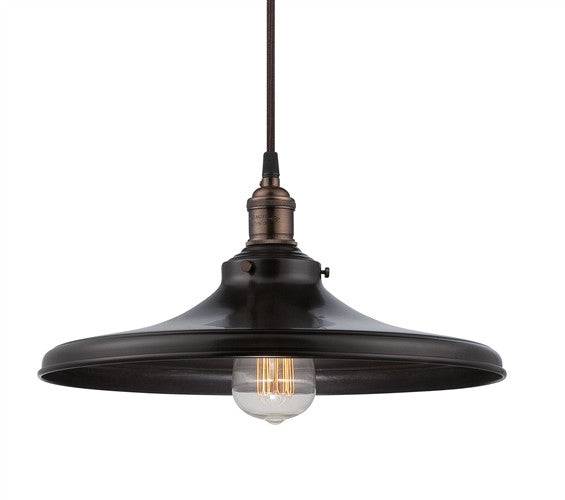 Pendant Fixture in Rustic Bronze and Matching Shade - Image 2