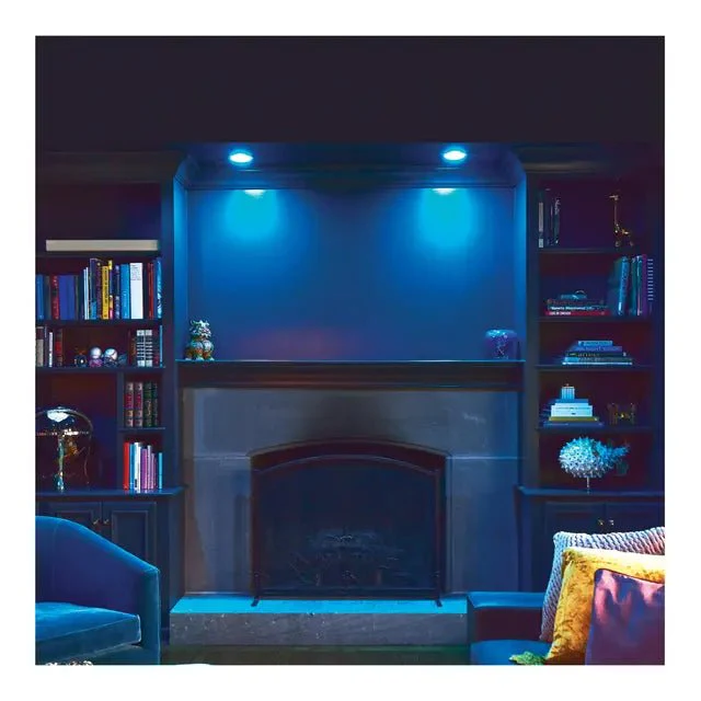 RGB 12 Watt Round Black LED Track Head; Starfish Enabled - Image 2