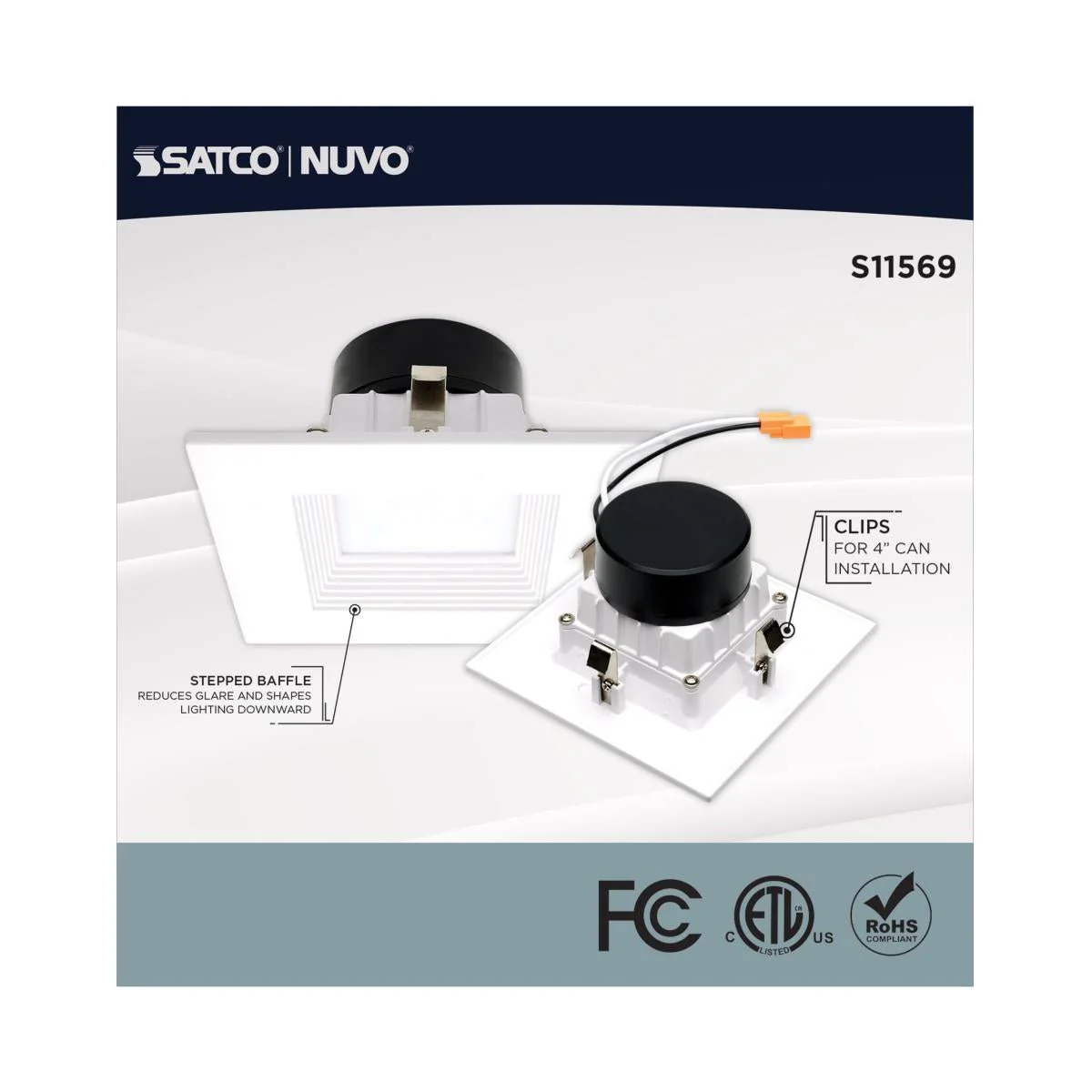 RGB & Tunable White 4 Inch Square LED Retrofit- 10.5 Watt and 90 CRI - Image 4