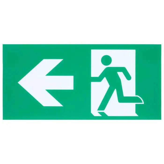 Running Man Green Exit Sign; 2HR Backup; Single/Dual Face; Universal Mounting - Image 2