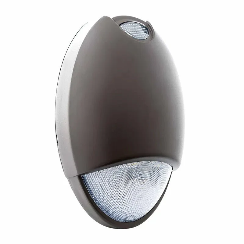 Satin Nickel Decorative Outdoor LED AC/Emergency Wallpack, 12W, CCT