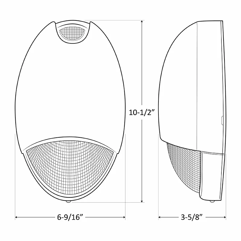 Satin Nickel Decorative Outdoor LED AC/Emergency Wallpack, 12W, CCT - Image 2