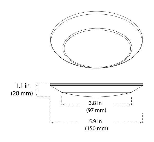 Selectable 4 in. Oil-Rubbed Bronze Surface Mount Disk Light - Image 2