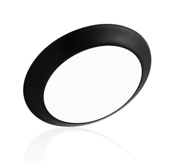 Selectable 6 in. Black Surface Mount Disk Light