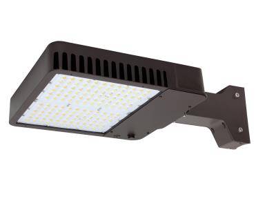 Slim Area Light-200W, 120-277V, TYPE 3, CCT Select 3/4/5K, BRONZE, STRAIGHT ARM