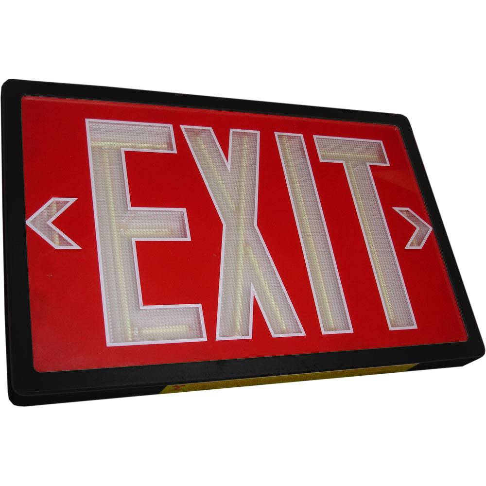 Tritium Exit Sign Double Face Red/Black 10 Year