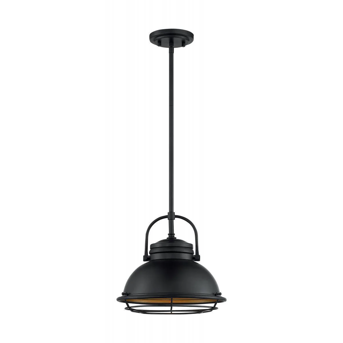 Upton - 1 Light Pendant with- Dark Bronze and Gold Finish