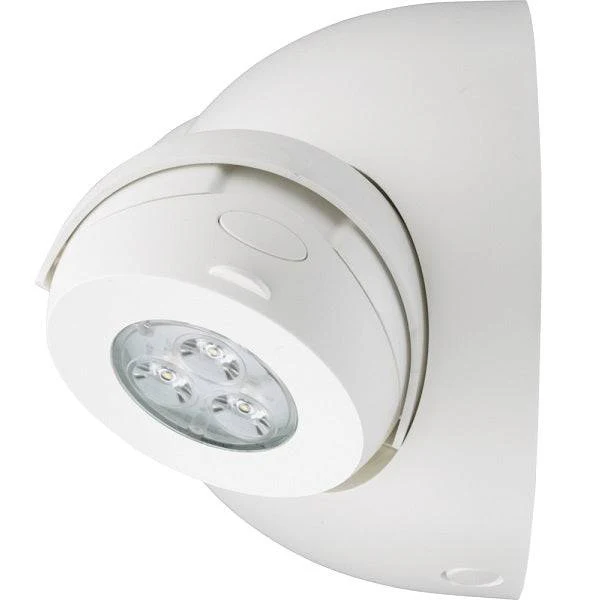 White Emergency Light - 2 Adjustable Lamp Heads - Battery Backup - Self-Diagnostic - Image 2