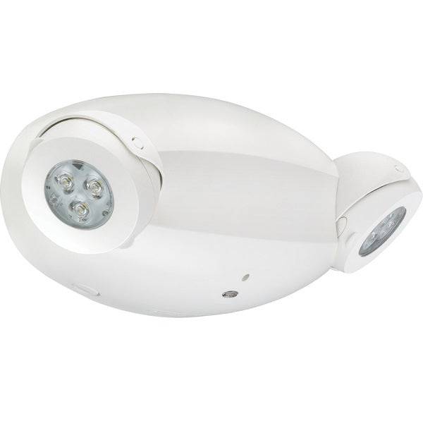 White Emergency Light - 2 Adjustable Lamp Heads - Battery Backup - Self-Diagnostic - Image 3