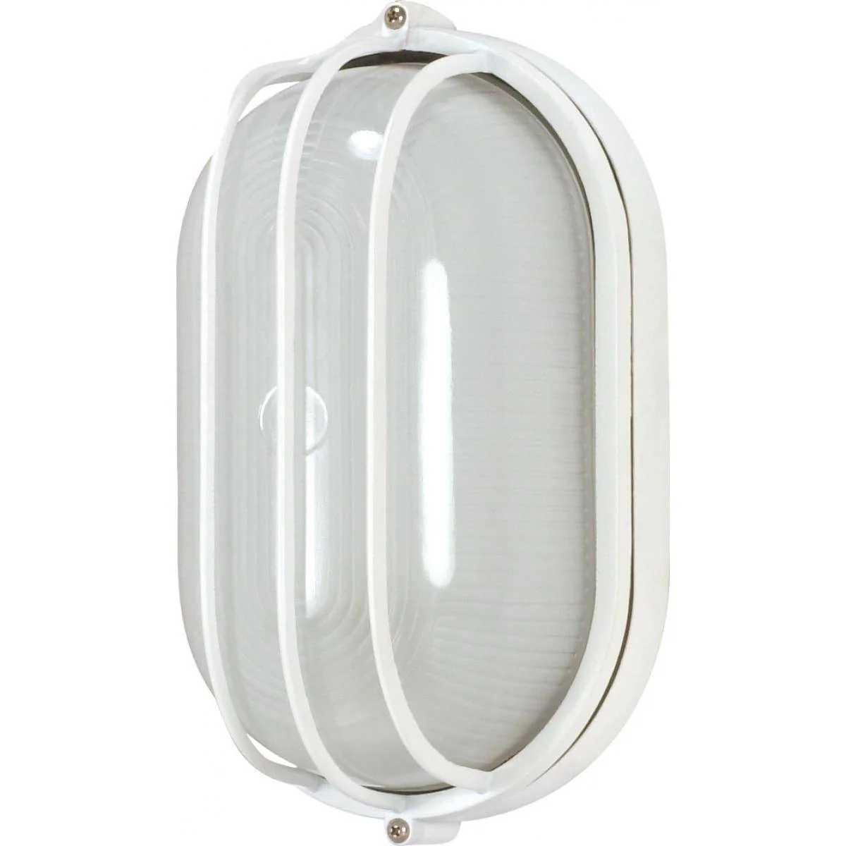 White LED 10" Oval Cage Bulkhead