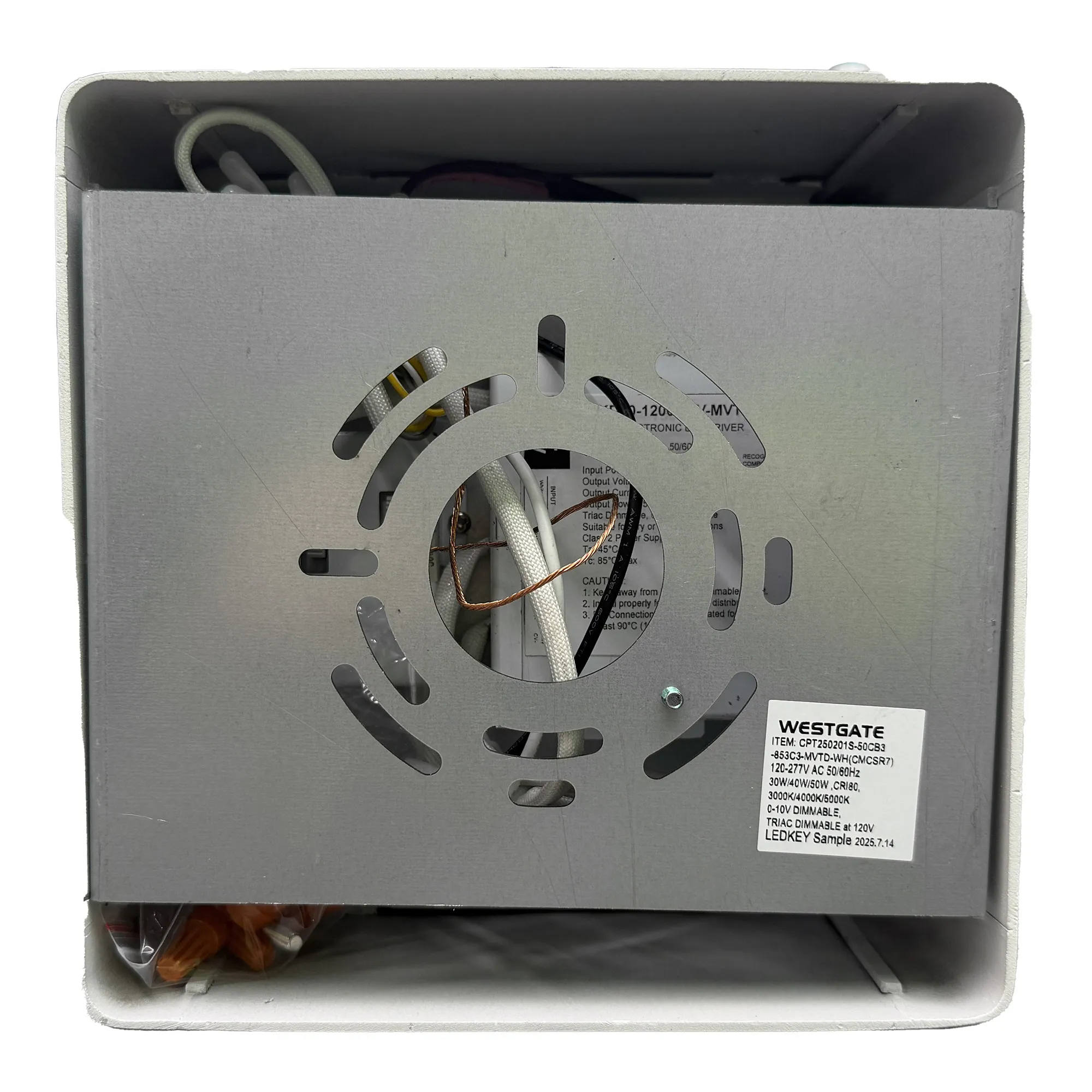 White LED 7-Inch Square Commercial Cylinder Light- Watt and Color Select - Image 3