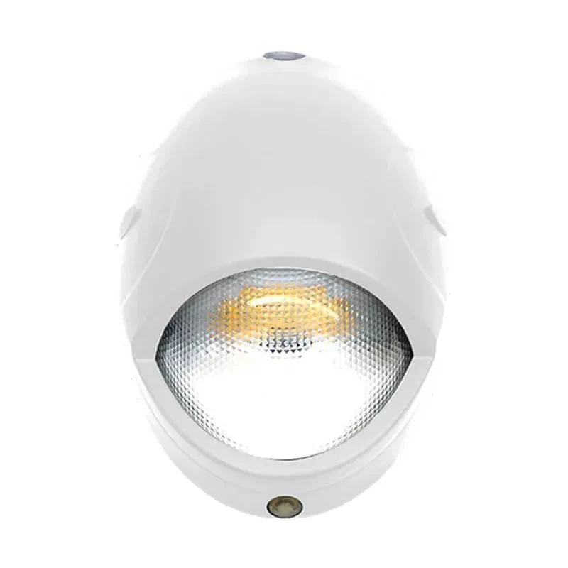 White Oval Wall Pack with Photocell, 15W, 3000K/4000K/5000K