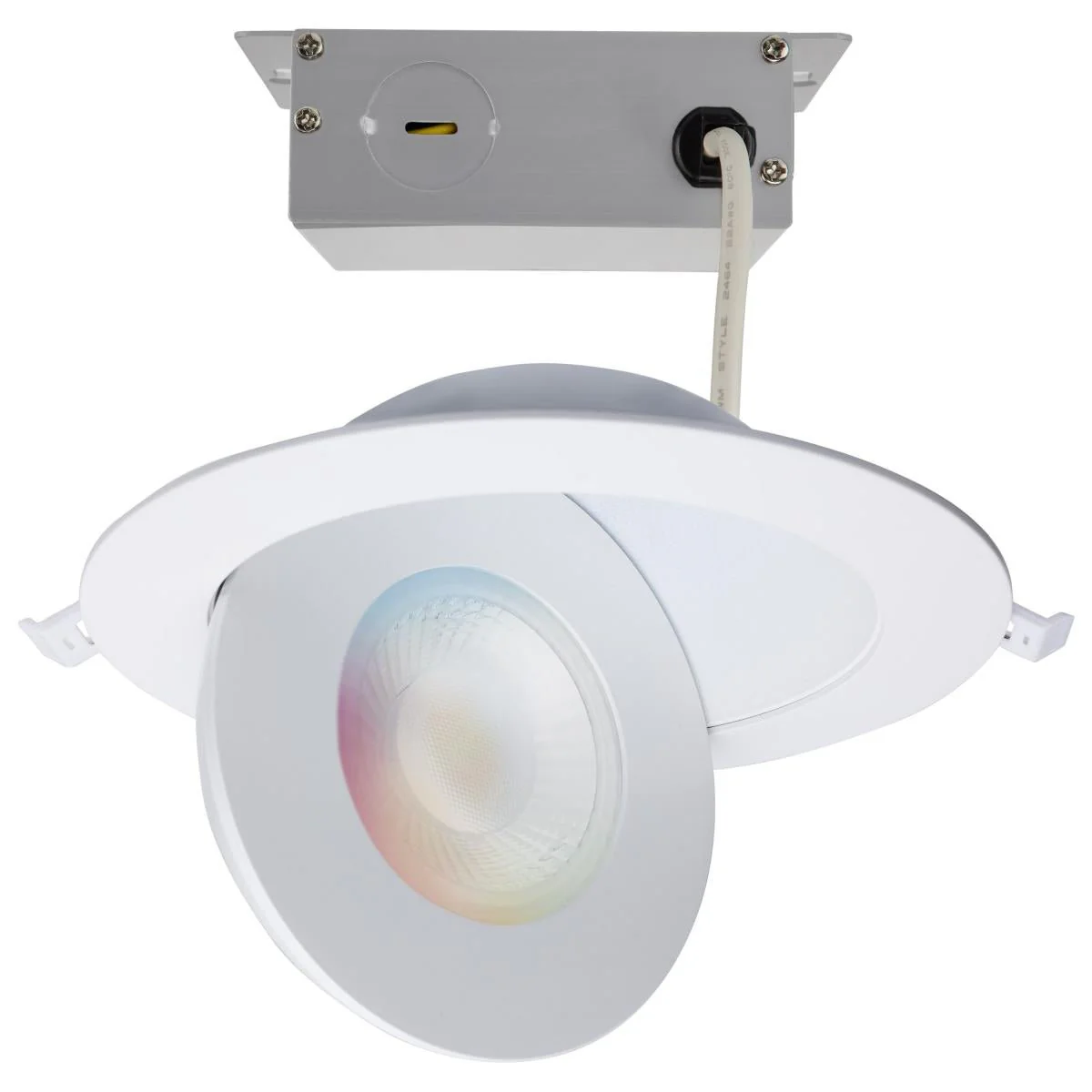 White RGB & Tunable White 15 Watt; LED Gimbaled Downlight; 6 Inch